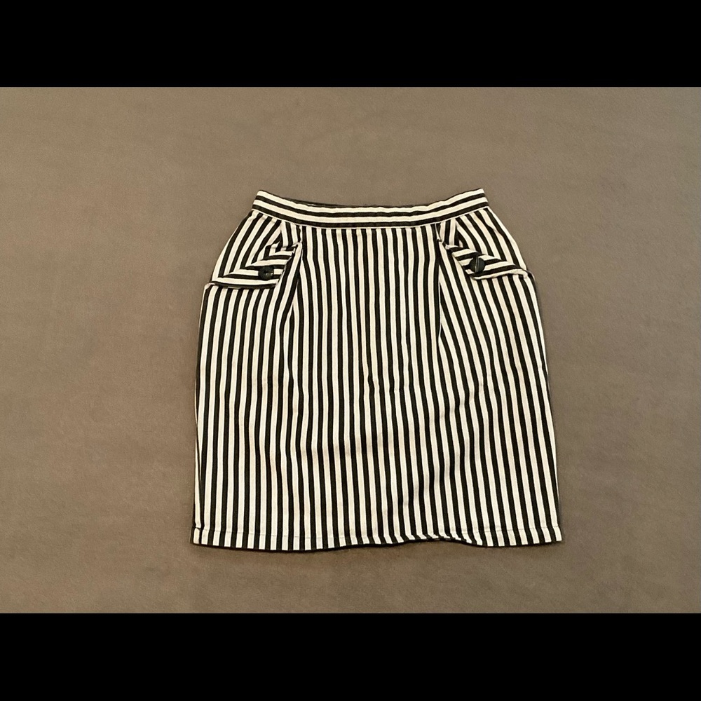 Vintage denim stripped skirt